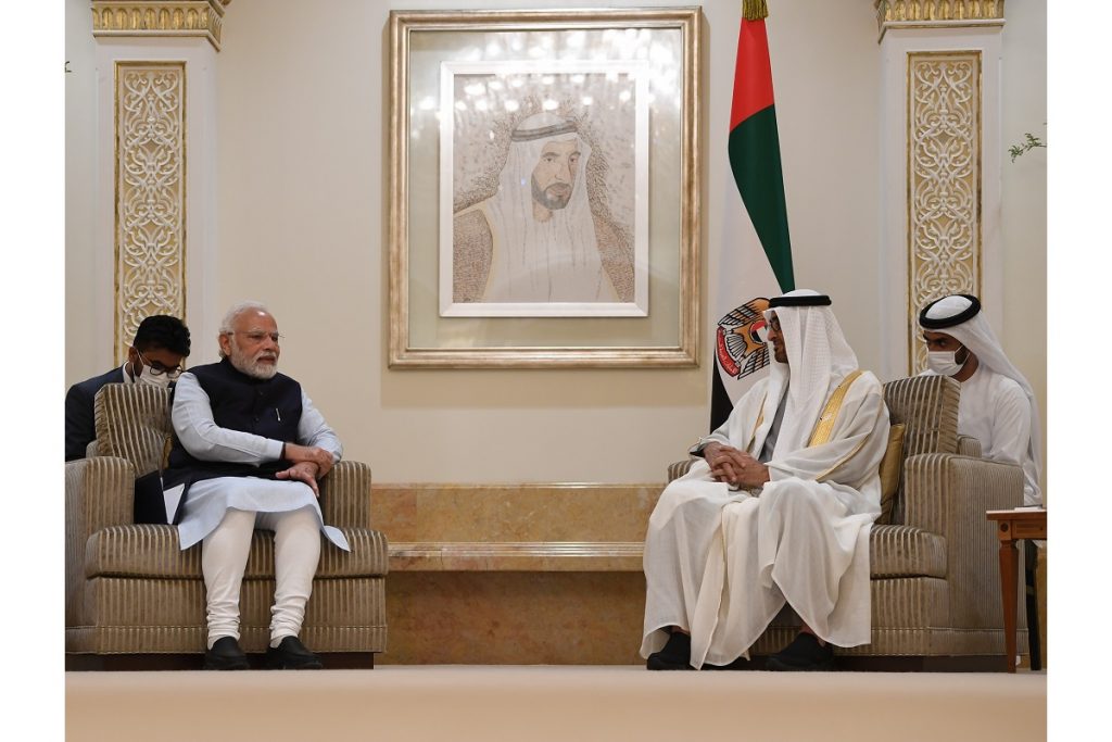 PM Modi Meets UAE Prez Sheikh Mohamed Bin Zayed Al Nahyan In Abu Dhabi