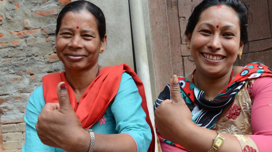 Nepalis cast their vote in local elections