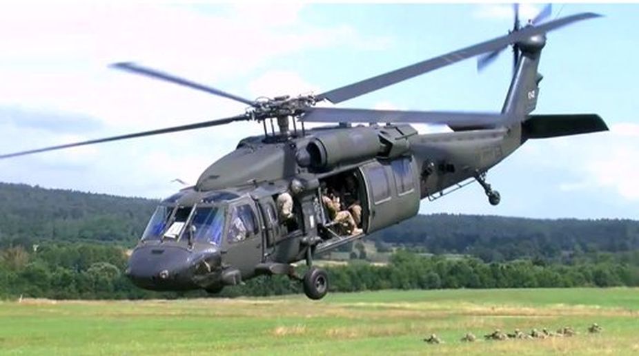 US Army helicopter carrying 5 crew members crashes