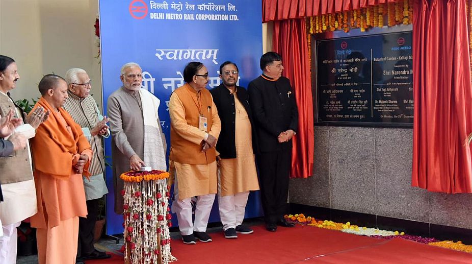 PM Narendra Modi inaugurates Delhi Metro’s Magenta line