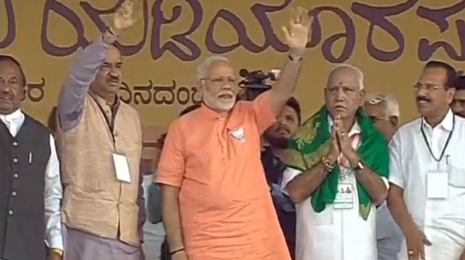 PM Modi woos farmers in poll-bound Karnataka, attacks Congress