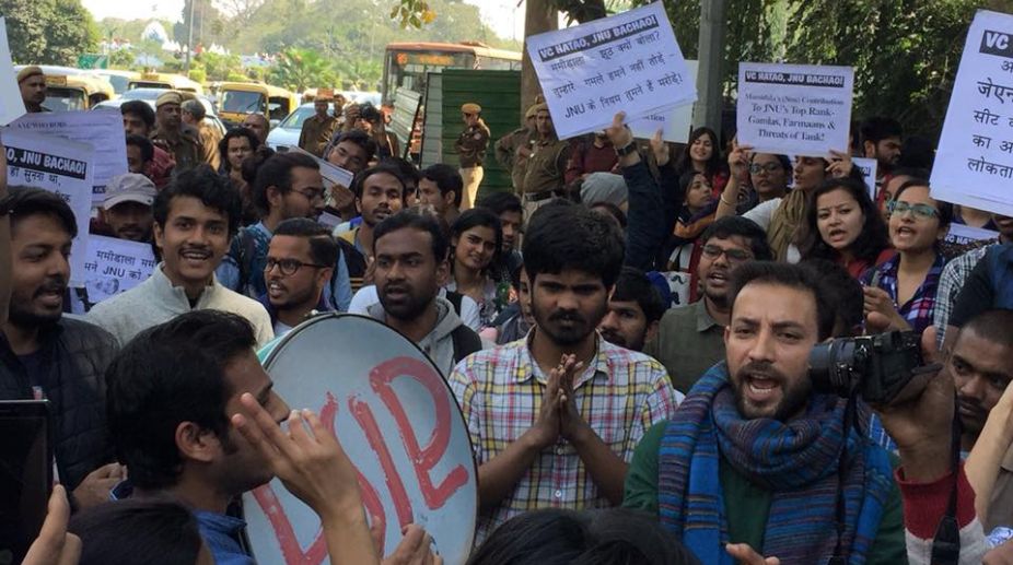 JNU students take out rally to demand VC’s removal