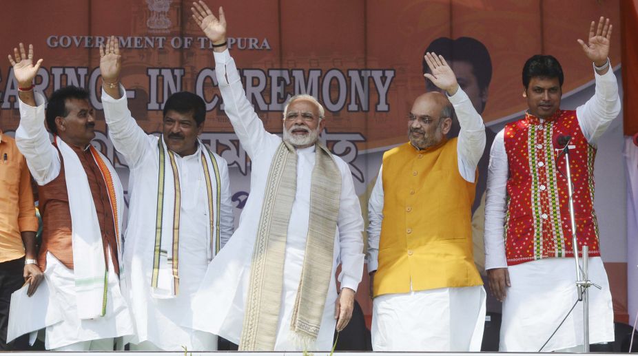 Biplab Kumar Deb sworn-in as first BJP Chief Minister of Tripura