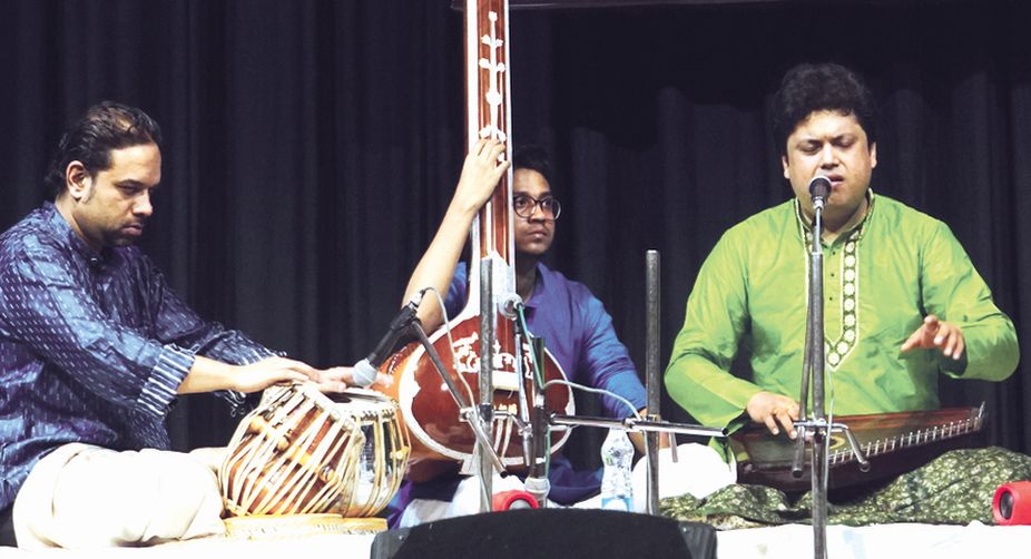 Sandip Bhattacharjee with Arup Sengupta and Gourab Chatterjee.