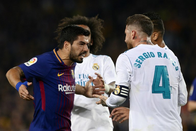 Luis Suarez, Sergio Ramos, F.C. Barcelona, El Clasico, La Liga, Real Madrid C.F., Real Madrid vs Barcelona