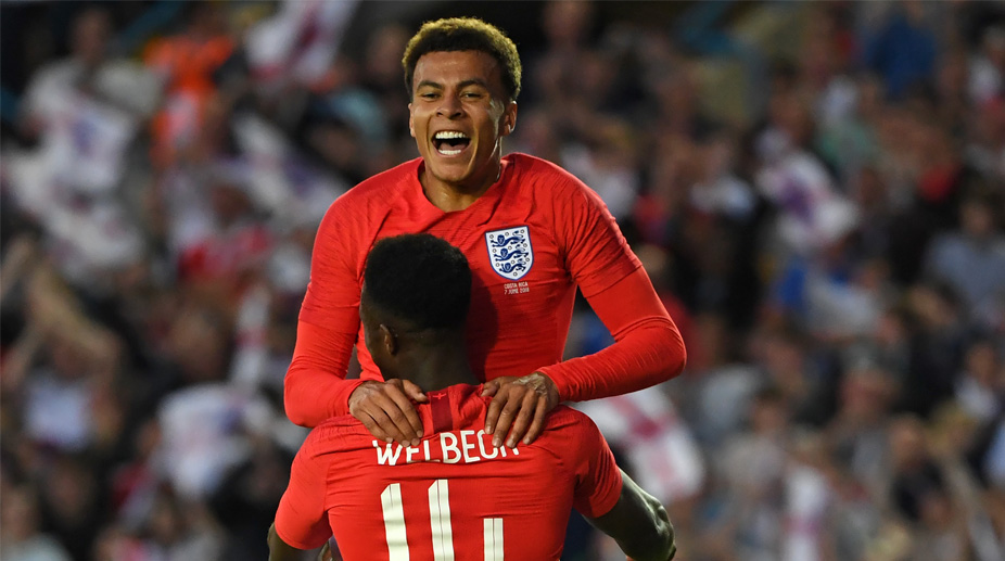 Dele Alli of England during the 2018 FIFA World Cup Group G match