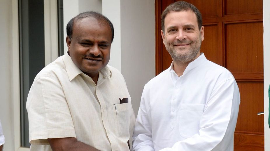 K’taka CM Kumaraswamy meets Congress chief Rahul Gandhi in Delhi