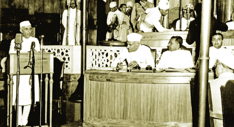 Nehru delivers his ‘Tryst with destiny’ speech on 15 August 1947