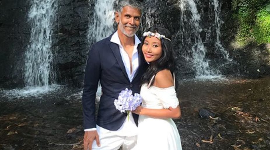 Milind Soman and Ankita Konwar