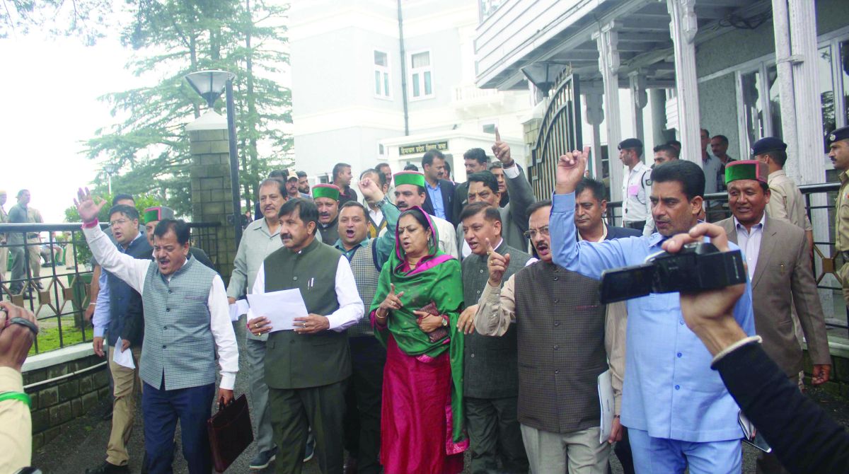 HP Assembly: Cong stages walkout on law and order situation