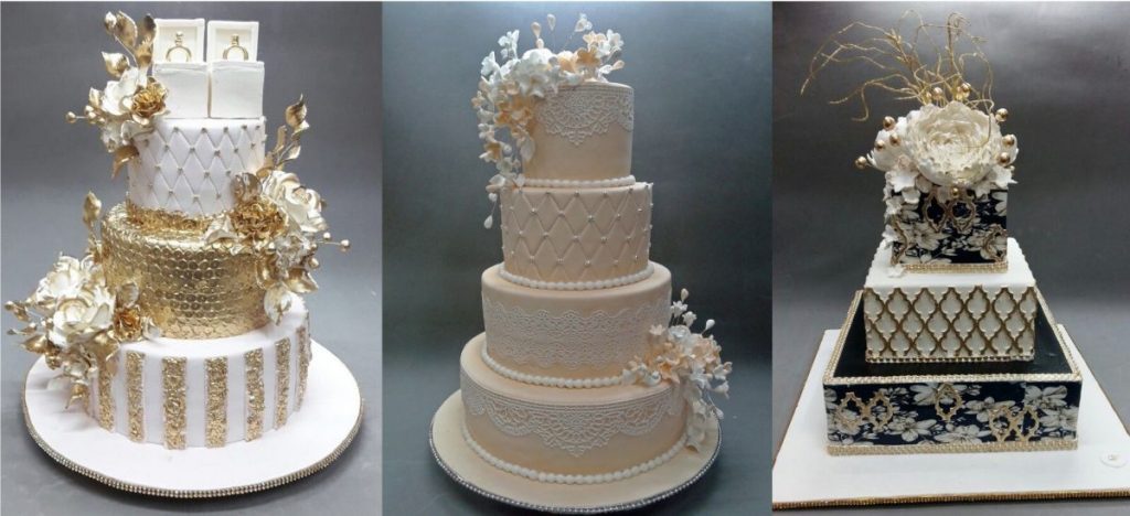 Very beautiful handmade wedding cake, new design Stock Photo - Alamy