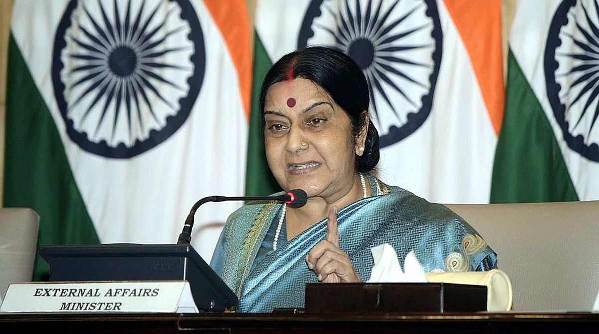 Welcome Kartarpur corridor, but not enough for talks: Sushma Swaraj asks Pak to stop terror