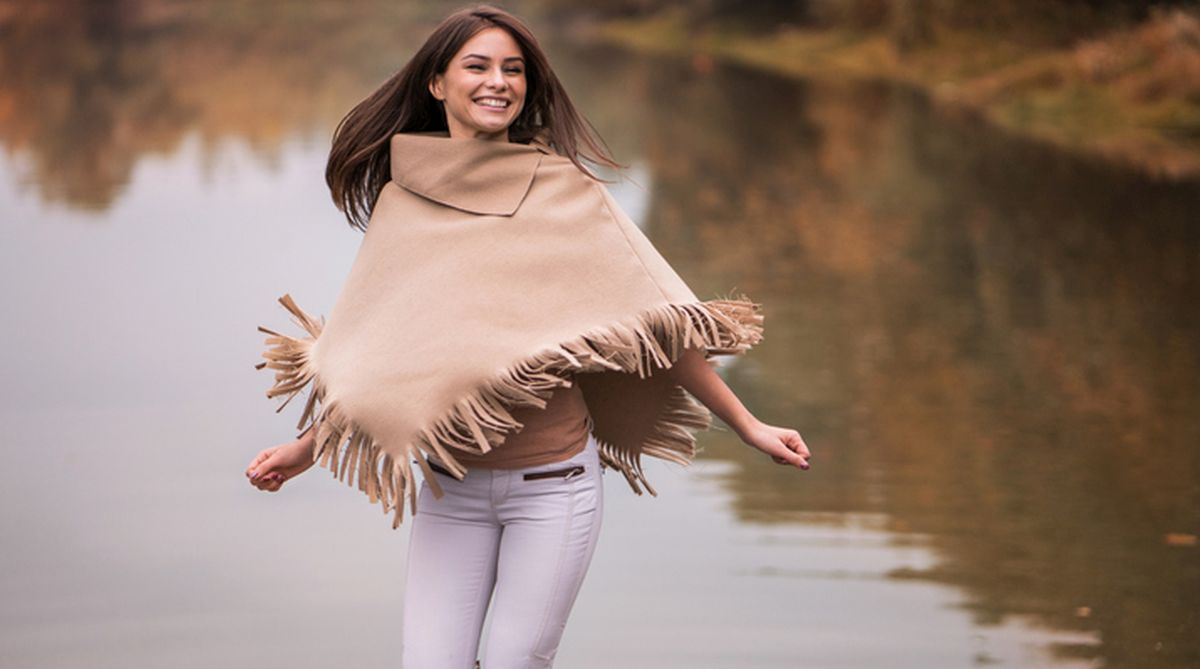 Winterizing Summer Dress with a Poncho