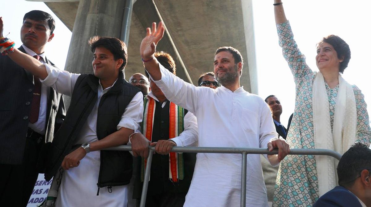 Priyanka, Jyotiraditya, Rahul blow the poll bugle with mega roadshow in Lucknow