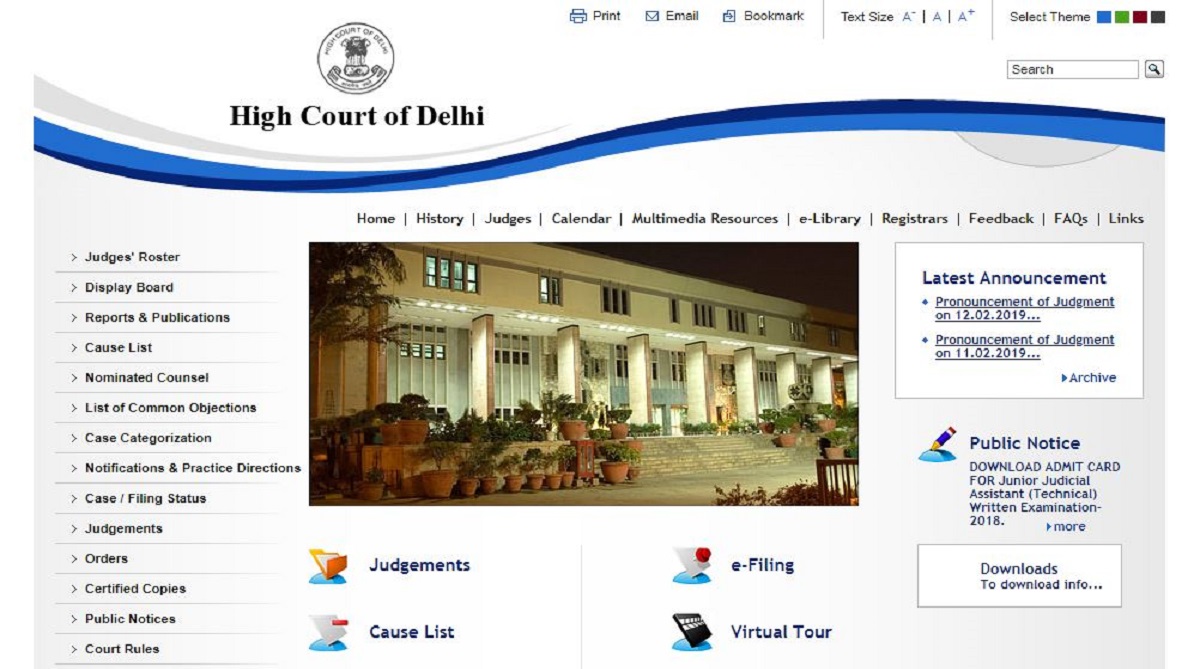 Delhi High Court exam: Admit cards released for Junior Judicial Assistant exam at delhihighcourt.nic.in