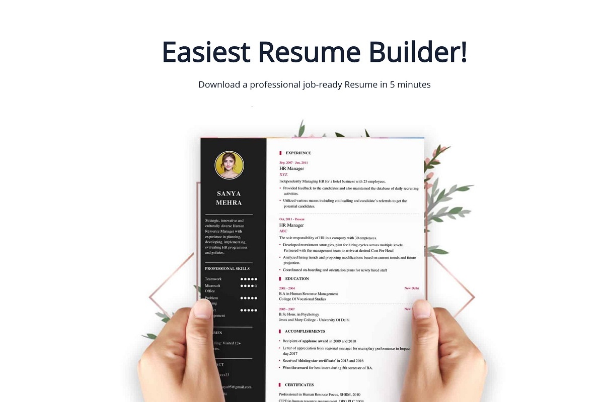 resume builder ai online free