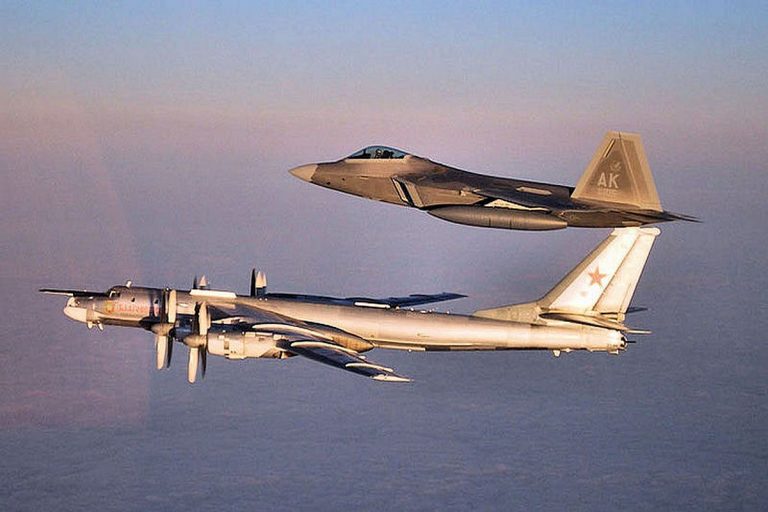F22 jets intercept Russian bombers, fighters near Alaska US military