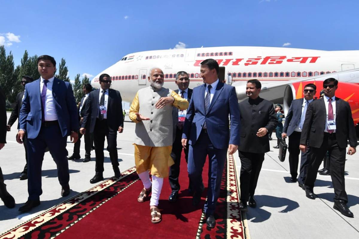 PM Modi reaches Bishkek for SCO Summit; to hold bilateral talks with Putin, Xi