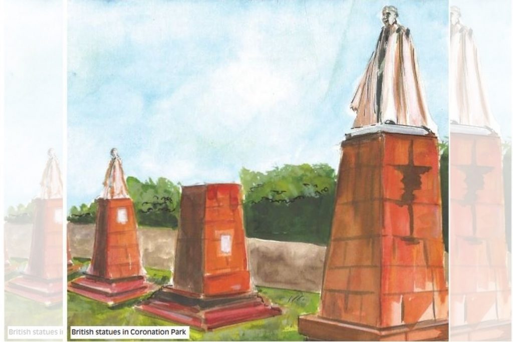 Queen Victoria, British Period statues, Town Hall, James Skinner Jr, Victoria's Golden Jubilee, Swami Sharadhanand, St Mark's Square , Victoria Regina, Delhi College of Art, Coronation Park, Taj Mahal, Hewett Park, SKD Paliwal, Govind Ballabh Pant, Bajrang Dal, Dr Ram Vilas Sharma, Antonious Joanides,Bahadur Shah Zafar, Memnon, Trojan war, Ghalib, Jamia Millia Islamia, Lord Chelmsford, Dandi March