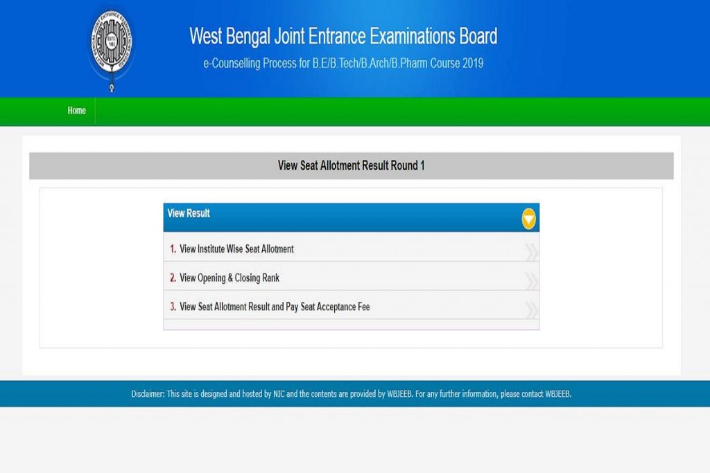 WBJEE Counselling 2019: First seat allotment results declared at wbjee ...