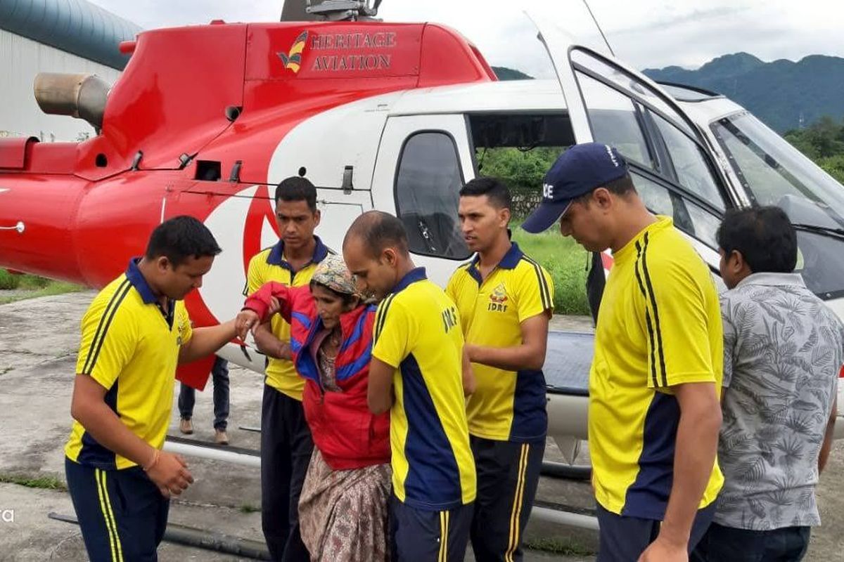 Air rescue, relief operation launched in cloudburst affected areas in Uttarakhand