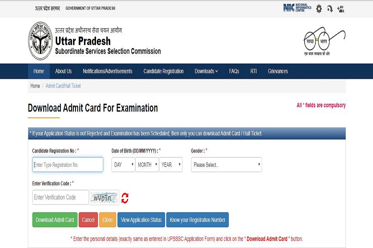 UPSSSC admit cards 2019 released for lower subordinate competitive exam at upsssc.gov.in | Download now