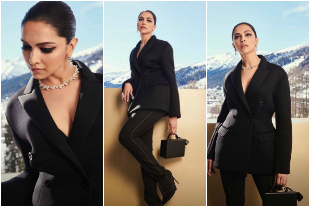 Black outfit, Deepika Padukone, Priyanka Chopra Jonas