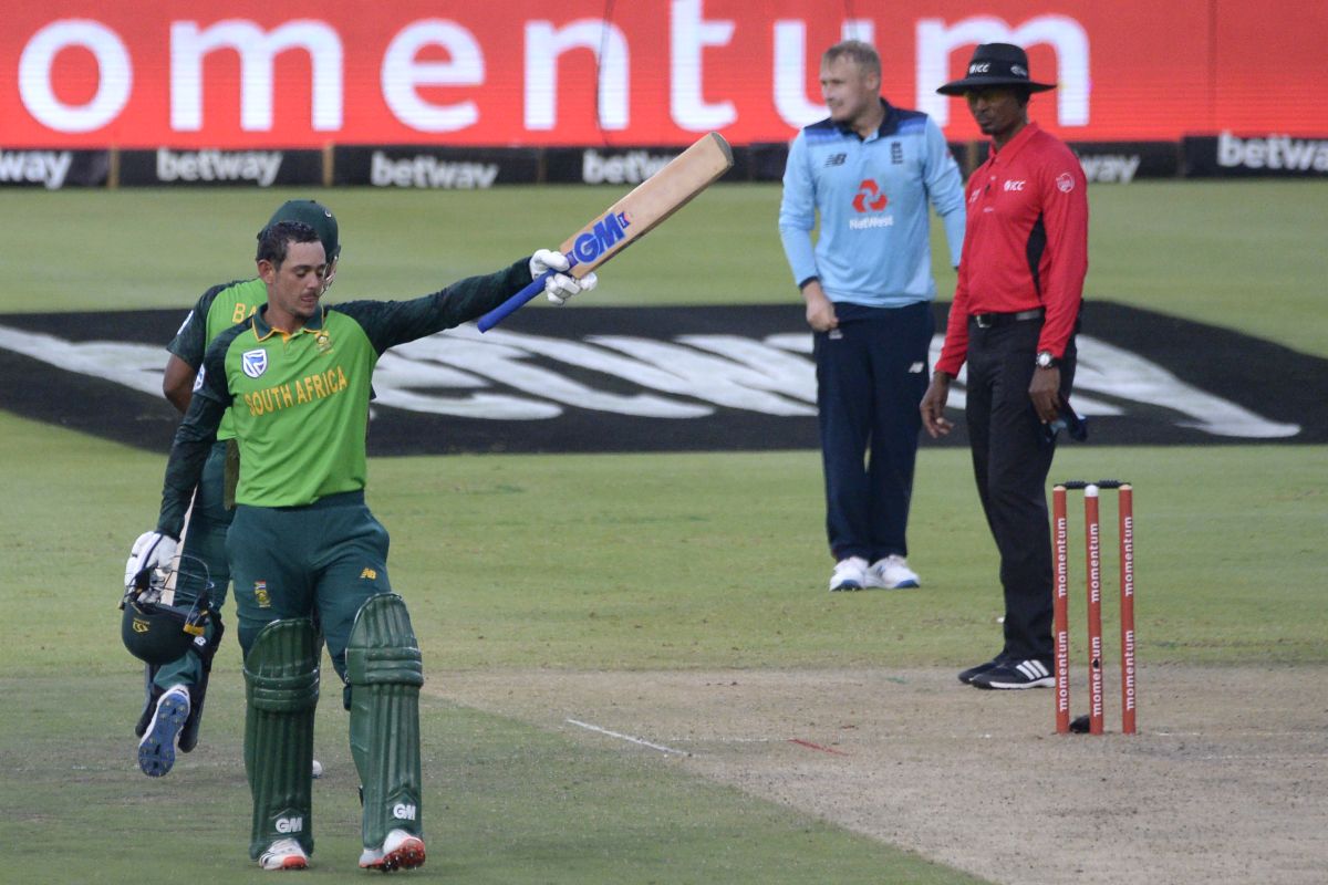 Quinton de Kock’s ton helps South Africa beat England by 7 wickets in 1st ODI