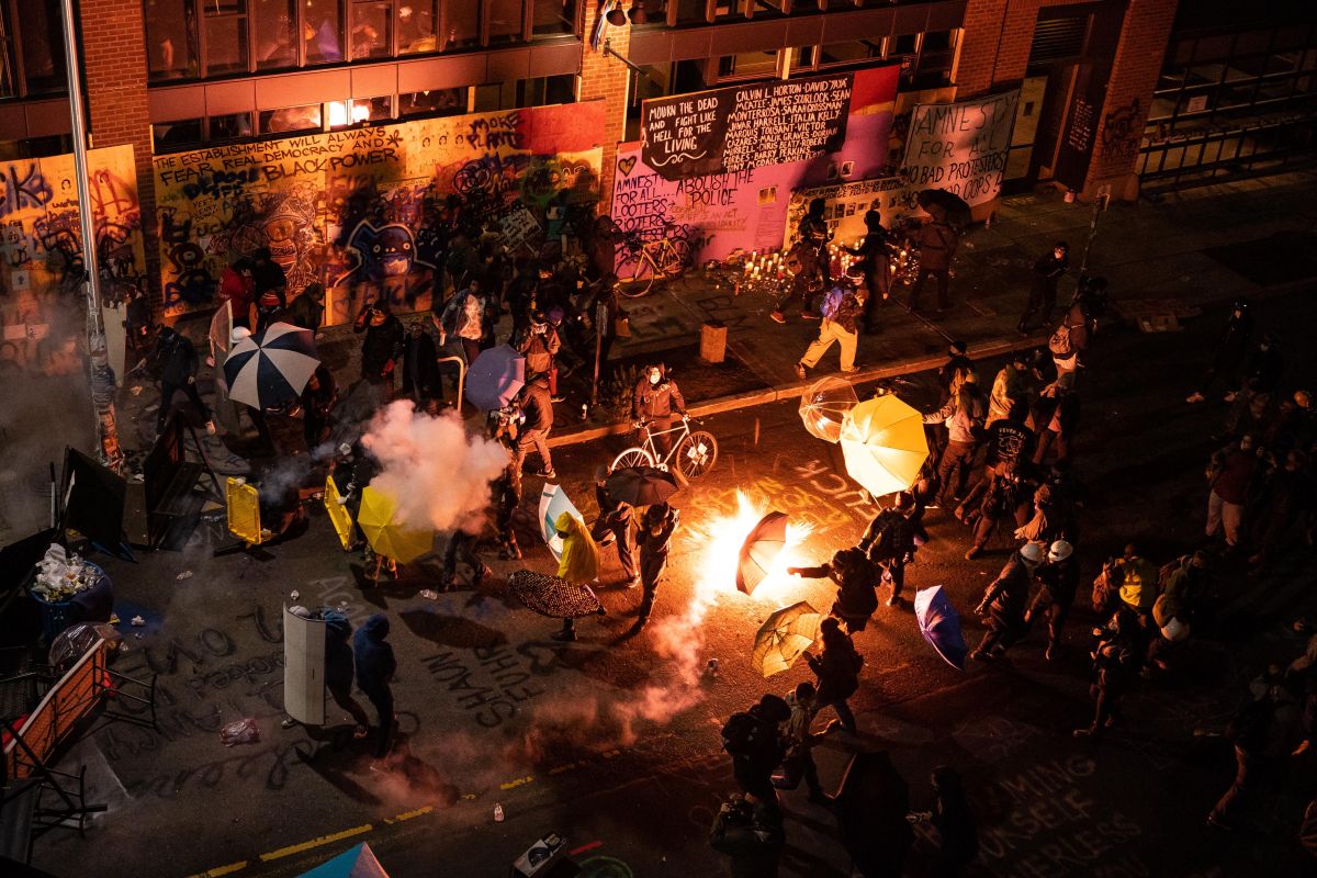 Man shot after gunman drives car into Black Lives Matter protest in Seattle