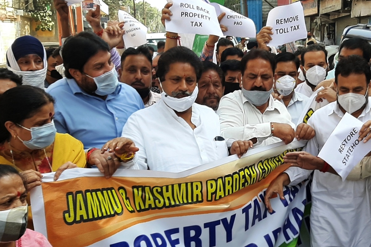 J&K Congress protests against fresh taxes amidst economic crisis