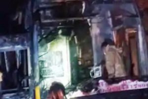 Seven killed, 13 injured in bus-dumper collision in MP