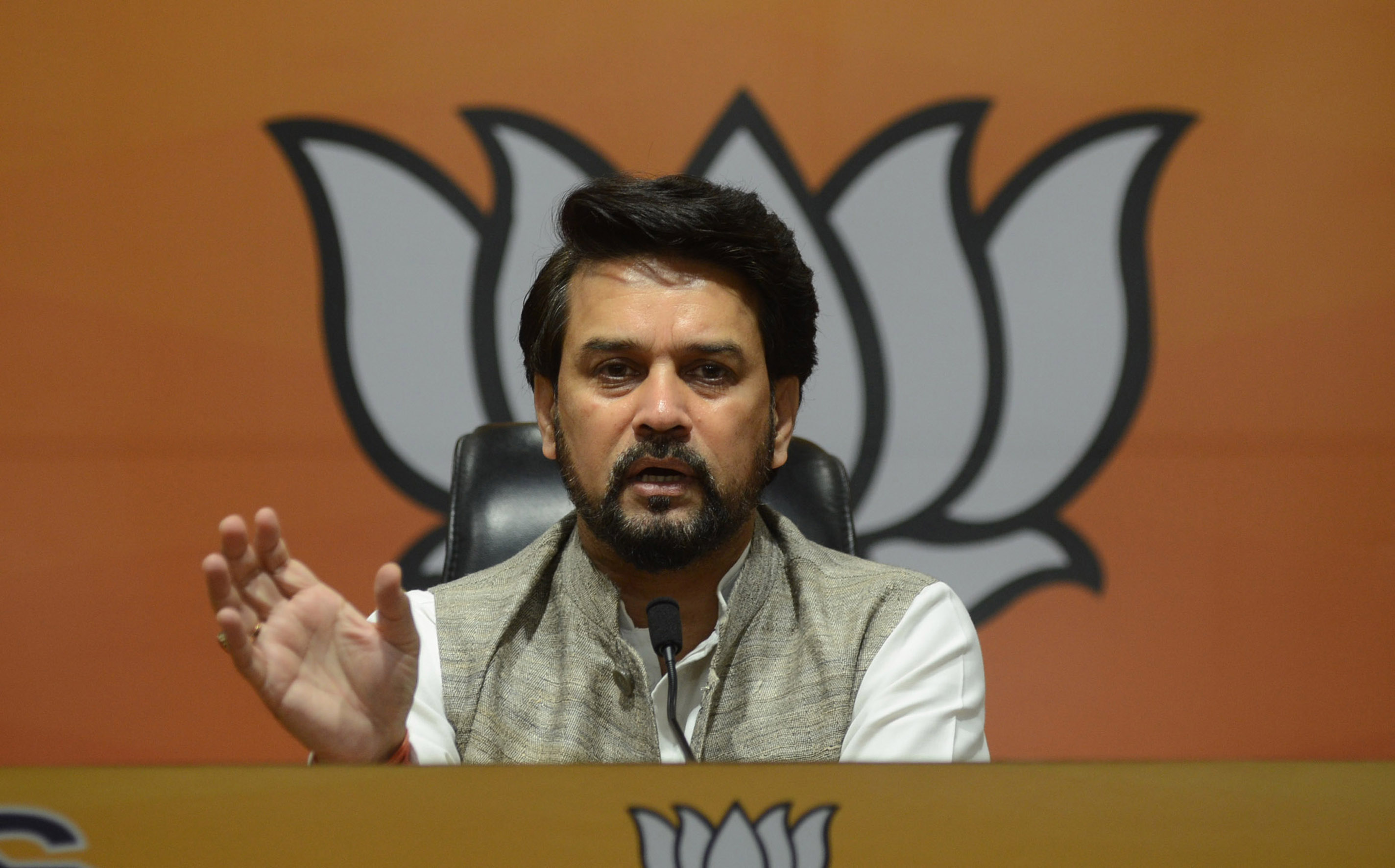 in pics Anurag Thakur accuses Rahul Gandhi of “sowing the seeds of hatred”,