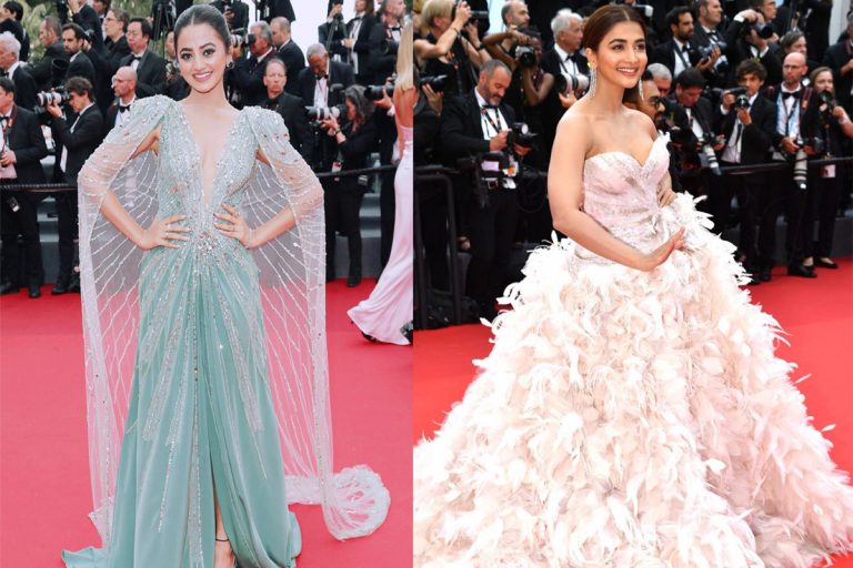 Pooja Hegde and TV actor Helly Shah makes a stunning debut at Cannes