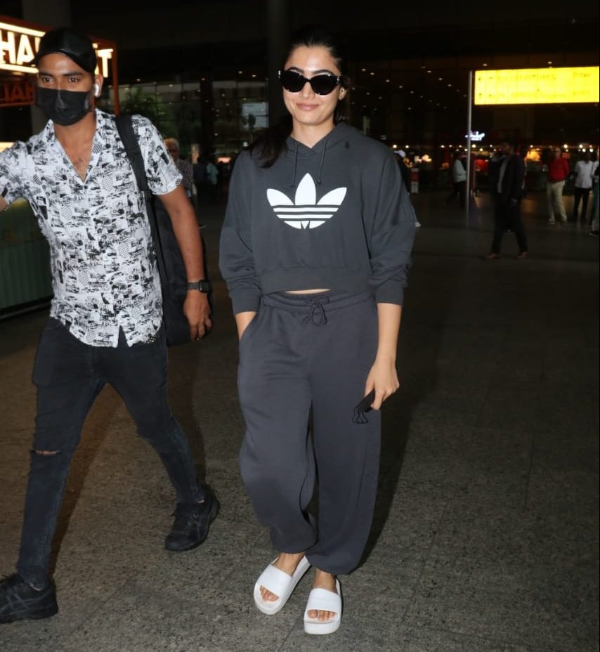 Rashmika Mandanna arrives in Mumbai, for the next film 'Goodbye'