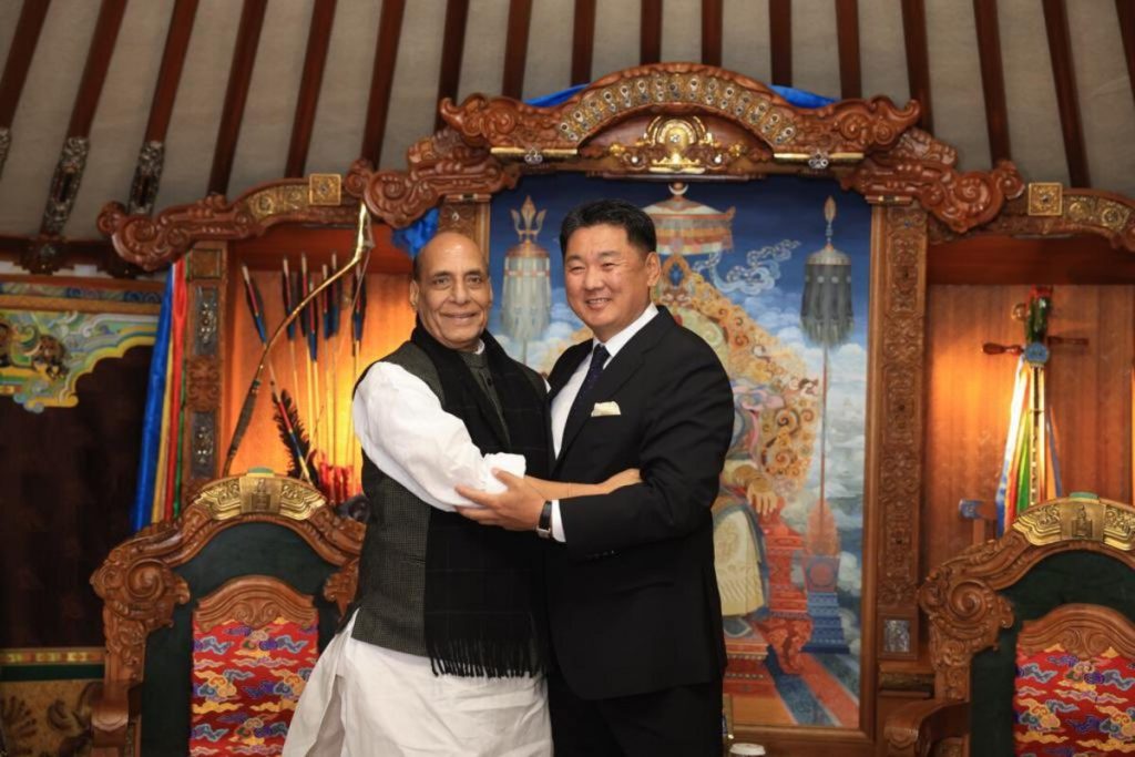Rajnath Singh on visit to Mangolia, talks over boosting bilateral ties