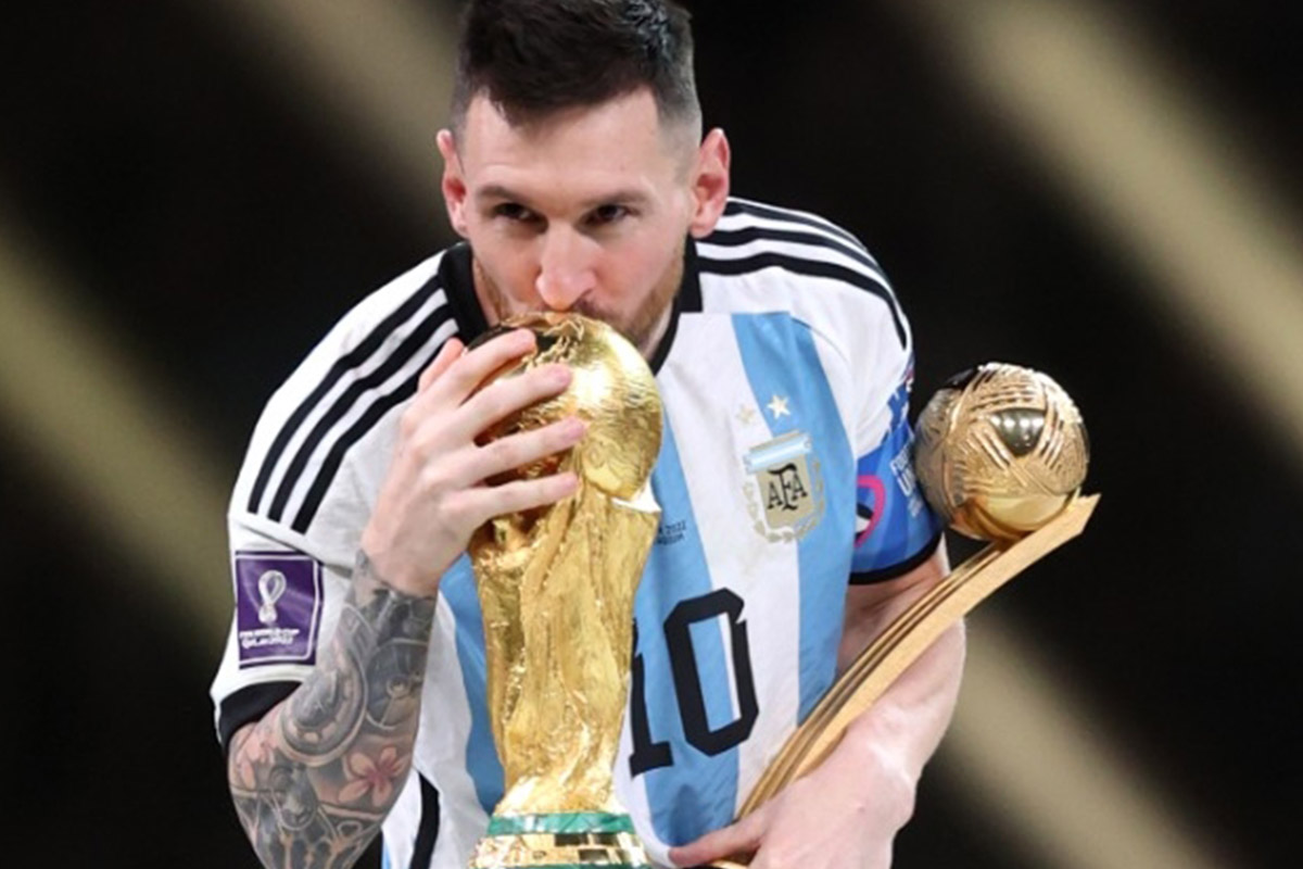 Lionel Messi 10 Argentina 2022 World Cup Winner Football 