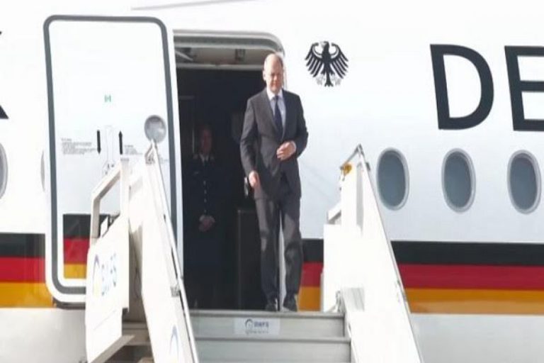 German Chancellor Olaf Scholz Arrives In India For Two-day Visit - The ...