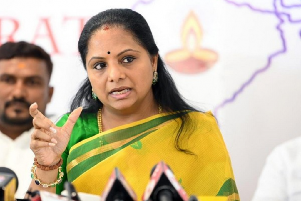BRS MLC Kalvakuntla Kavitha,BJP-Congress slugfest