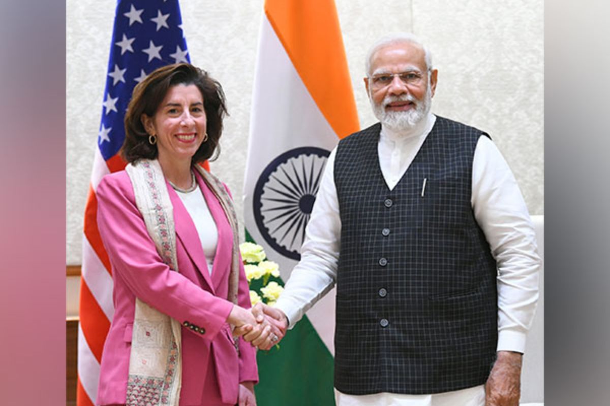 PM Modi meets US Secretary of Commerce Gina Raimondo