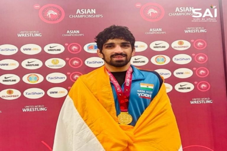 Asian Wrestling C'ships: Aman Sehrawat wins first gold medal for India ...