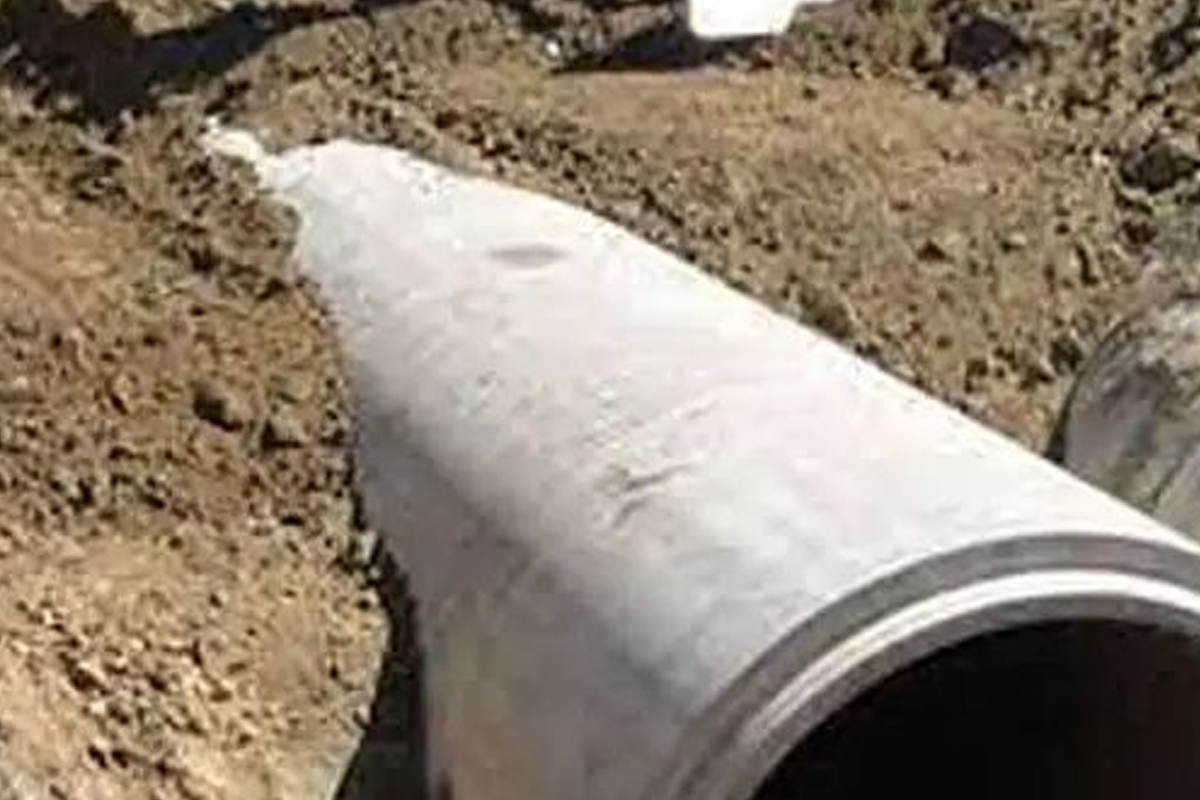 Old mortar recovered from public drainage in Delhi