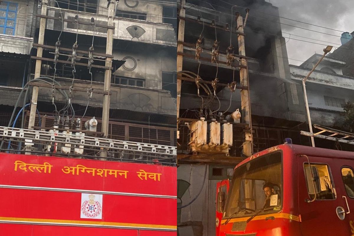 Fire breaks out at shoe factory in Delhi