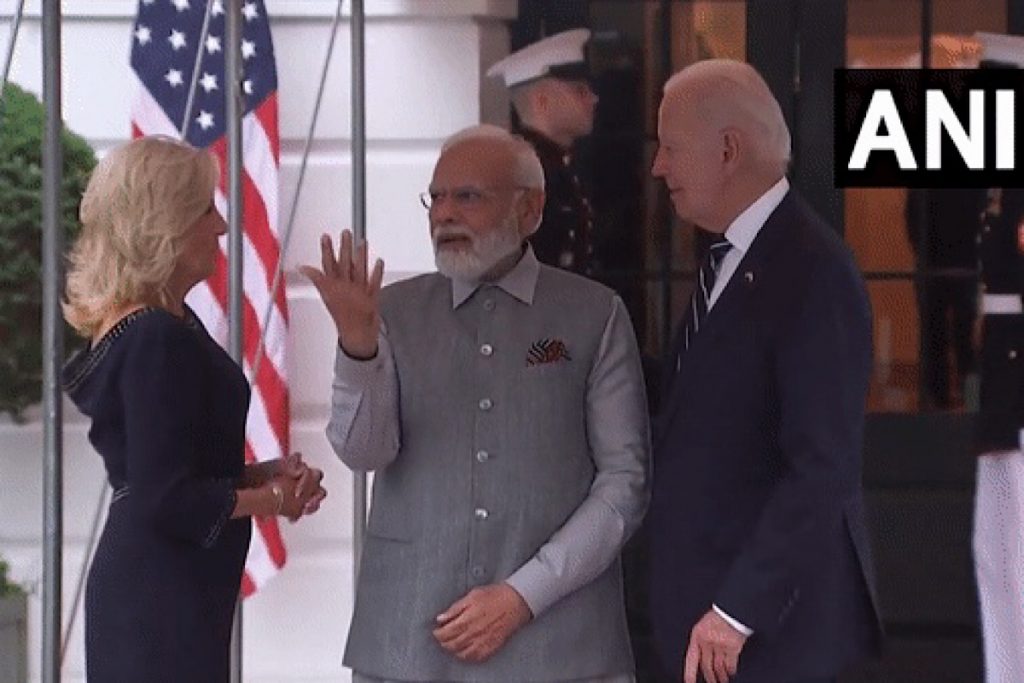 Joe Biden, First Lady Jill Biden Welcome PM Modi At White House