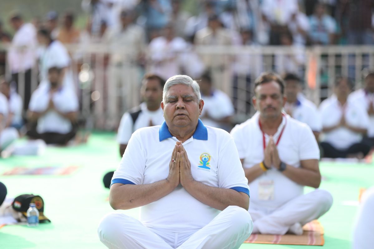V-P Dhankhar leads 9th International Yoga Day event at Jabalpur
