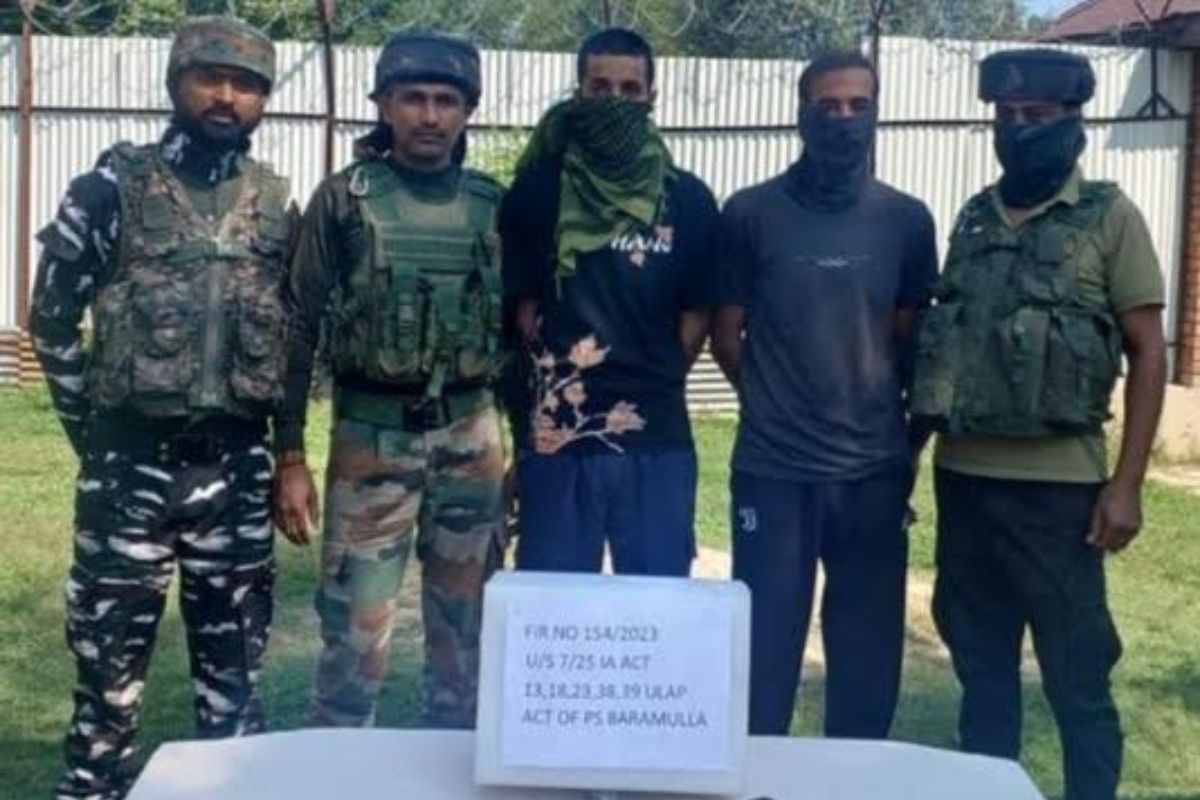 Two hybrid LeT terrorists arrested in Kashmir