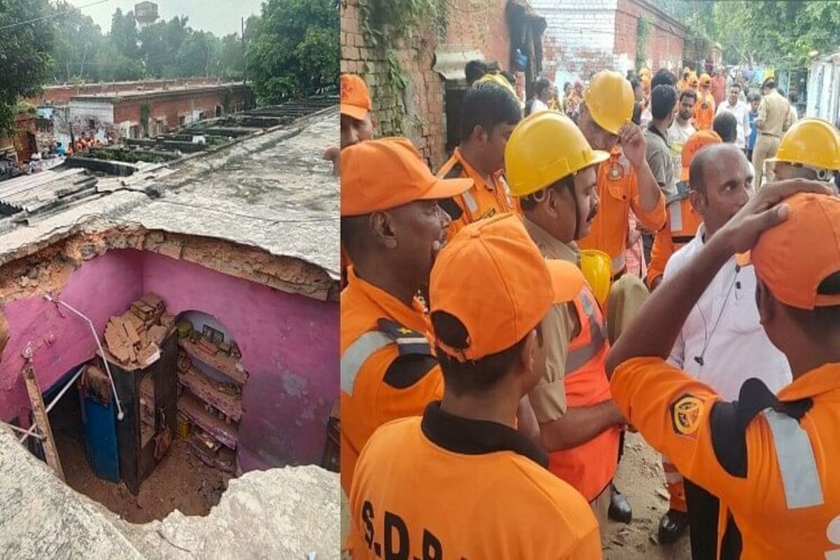 5 of a family buried alive in a old railway quarter collapse in Lucknow