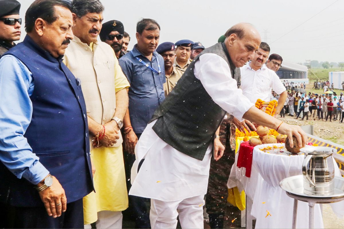 Rajnath lays foundation Stone for ‘game-changing’ airfield at Ladakh’s Nyoma