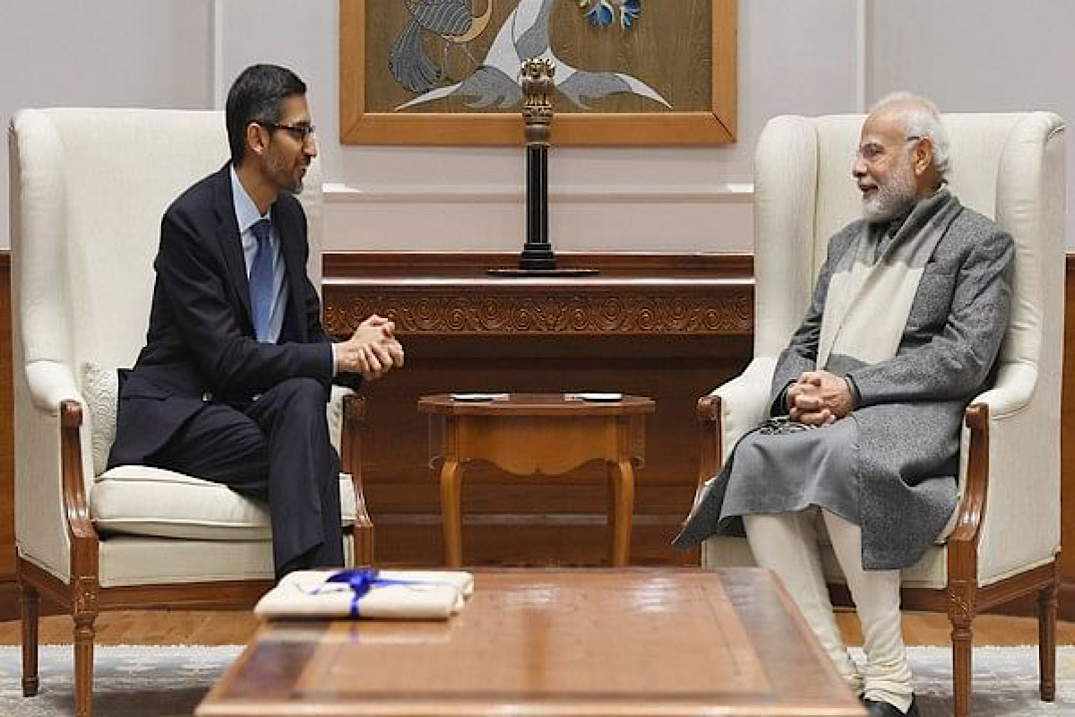 Sundar Pichai thanks PM Modi for 'terrific' meeting on Google's ...
