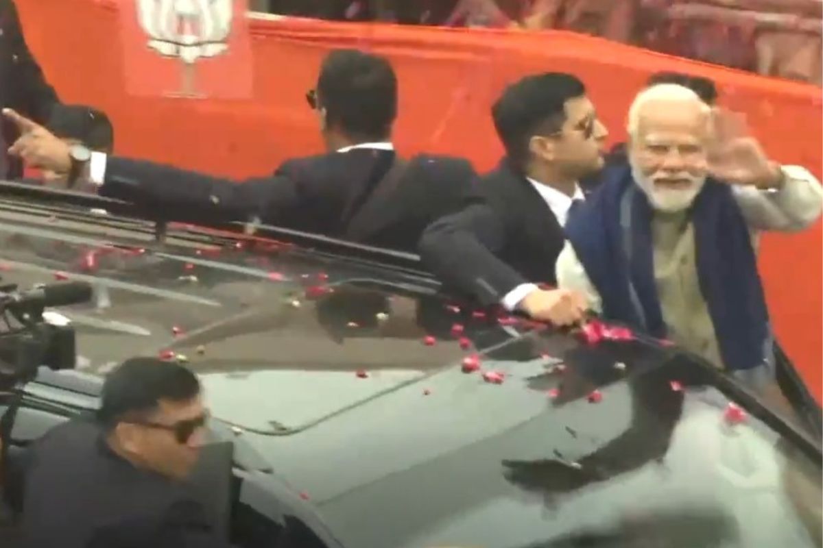 PM Modi arrives in Ayodhya, holds mega roadshow; to inaugurate airport, other projects soon