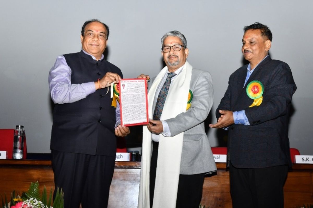 Dr. Abhijit Mitra conferred with Dr. K.K. Iya Memorial Oration award